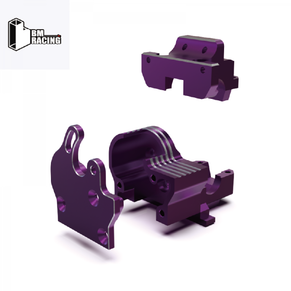 BMR-X PRO Purple Alum Rear Gear Box Set (BMRXPRO012-P)